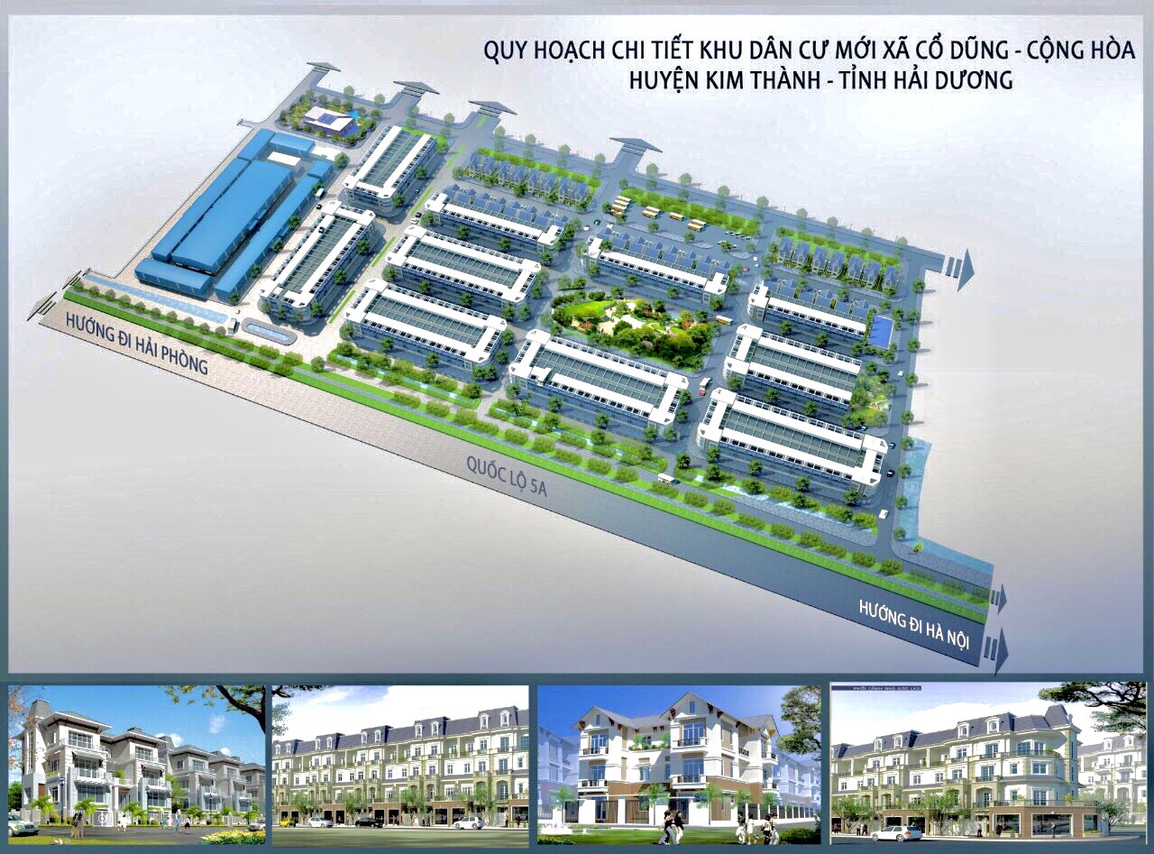 Mở bán một số lô đất Biệt thự Dự án Khu dân cư mới Cổ Dũng, Kim Thành, Hải Dương