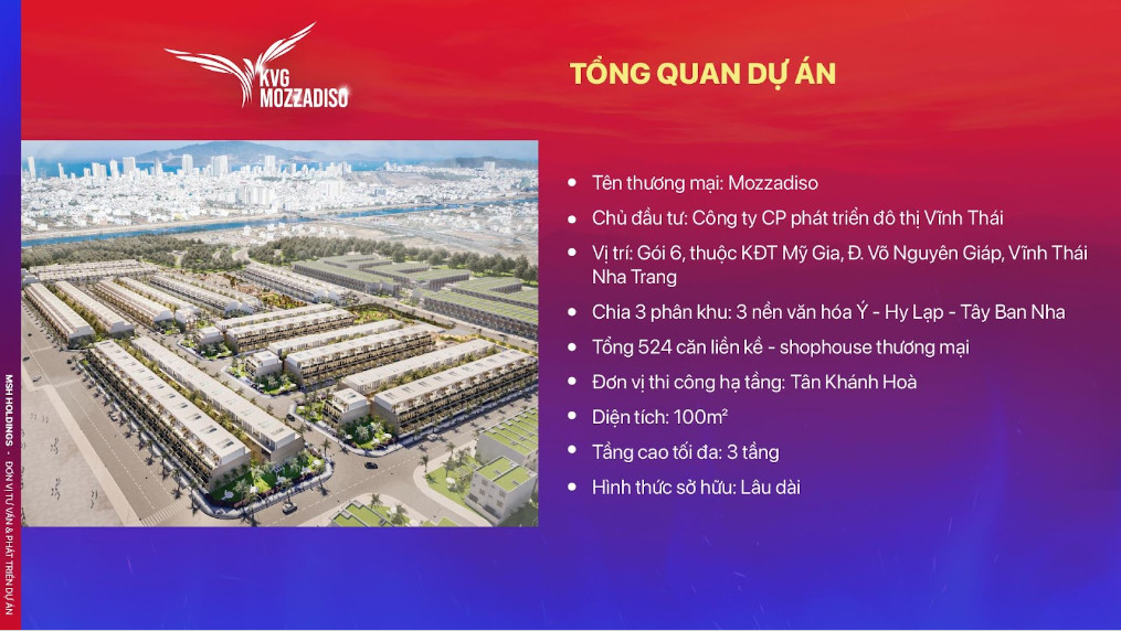Chỉ 1,3 tỷ sở hữu ngay mỏ vàng bất động sản biển Kvg Mozzadiso Nha Trang.